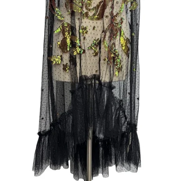 green emerald velvet dress Free People